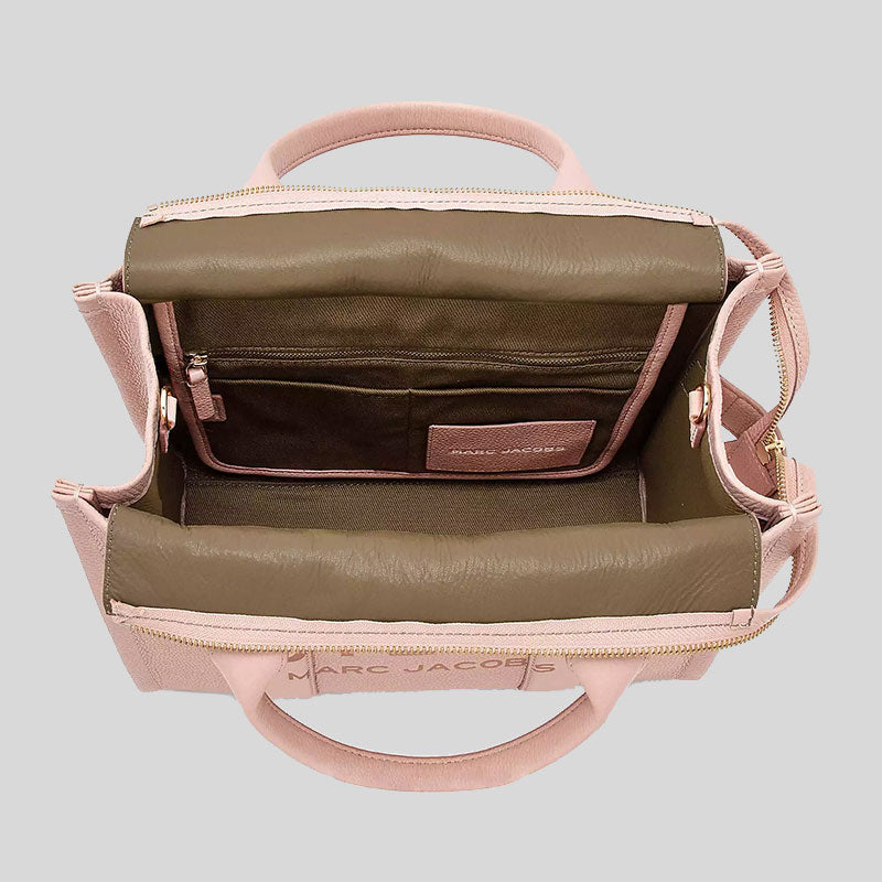MARC JACOBS The Leather Medium Tote Bag Rose H004L01PF21