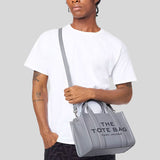 MARC JACOBS The Leather Small Tote Bag Traveler Tote Wolf Grey H009L01SP21