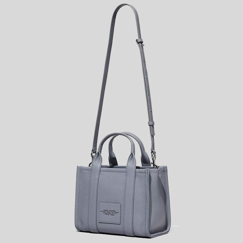 MARC JACOBS The Leather Small Tote Bag Traveler Tote Wolf Grey H009L01SP21