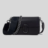 MARC JACOBS The J Marc Shoulder Bag Black/Gunmetal H956L01PF22 lussocitta lusso citta