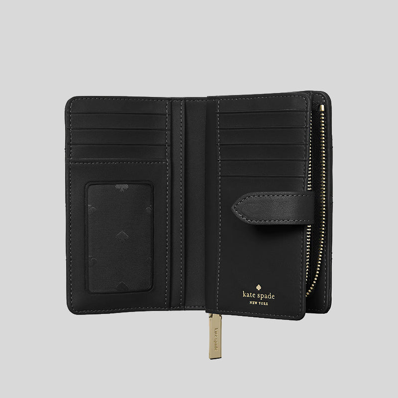 Kate Spade Carey Medium Compartment Bifold Wallet Black KA591