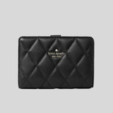 Kate Spade Carey Medium Compartment Bifold Wallet Black KA591 lussocitta lusso citta