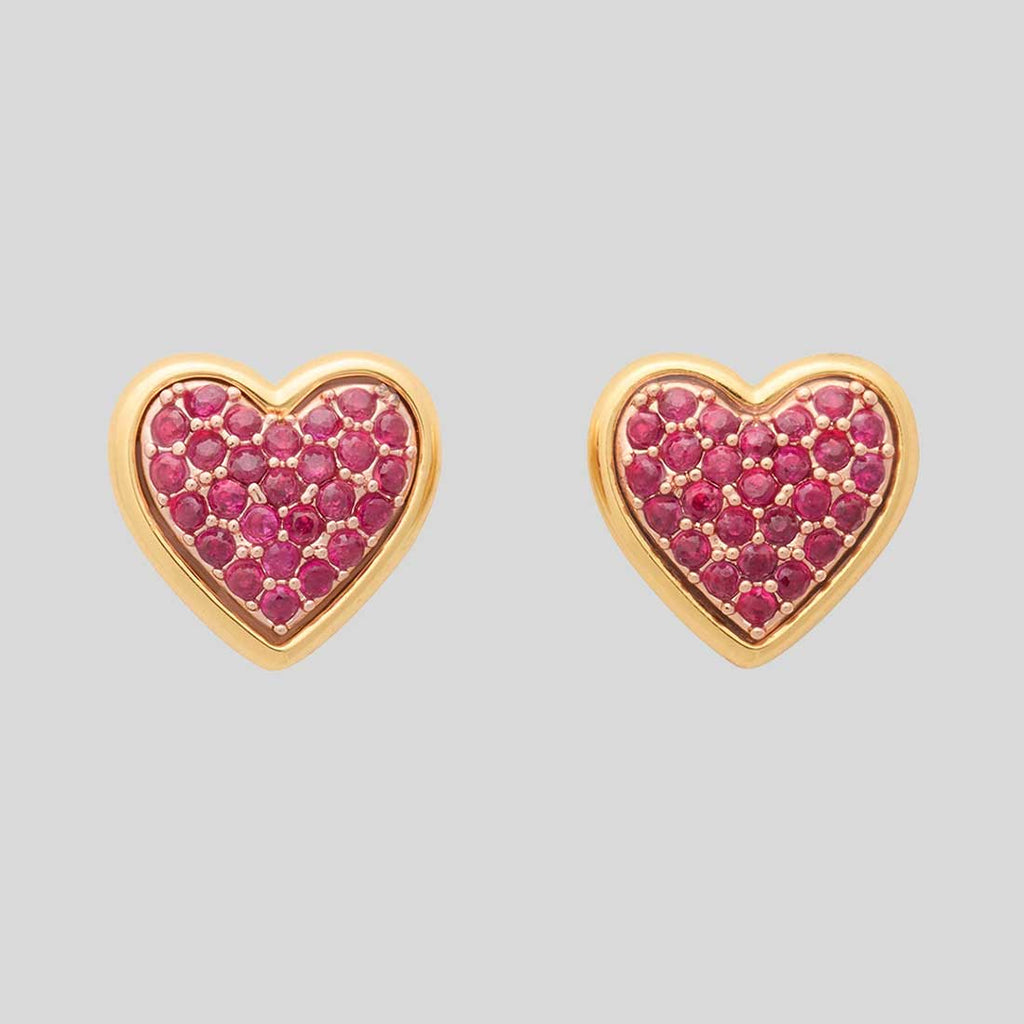 C015/kate spade/レッドハート エナメル ボリューム ピアス KATE SPADE With All My Heart Pavé Studs Red KK476