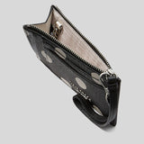 KATE SPADE Morgan Sunshine Dot Card Case Wristlet Black Multi KF565