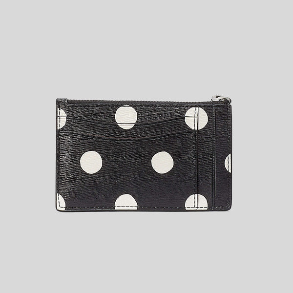 KATE SPADE Morgan Sunshine Dot Card Case Wristlet Black Multi KF565