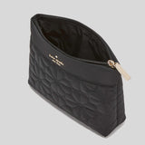 KATE SPADE Spade Flower Quilted Fabric Pouch Black KK254