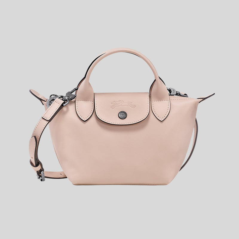 LONGCHAMP Le Pliage Extra XS Leather Handbag Nude L1500987 lussocitta lusso citta