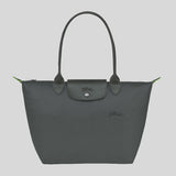 LONGCHAMP Le Pliage Green M Tote Bag Graphite L2605919 lussocitta lusso citta