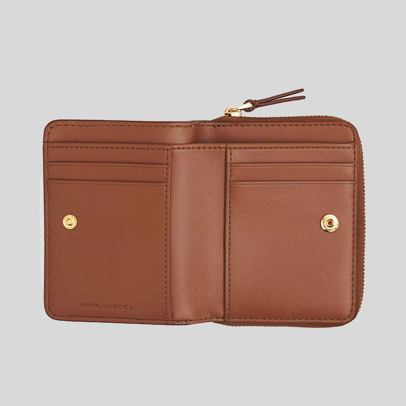 MARC JACOBS The Leather Mini Compact Wallet Argan Oil 2R3SMP044S10