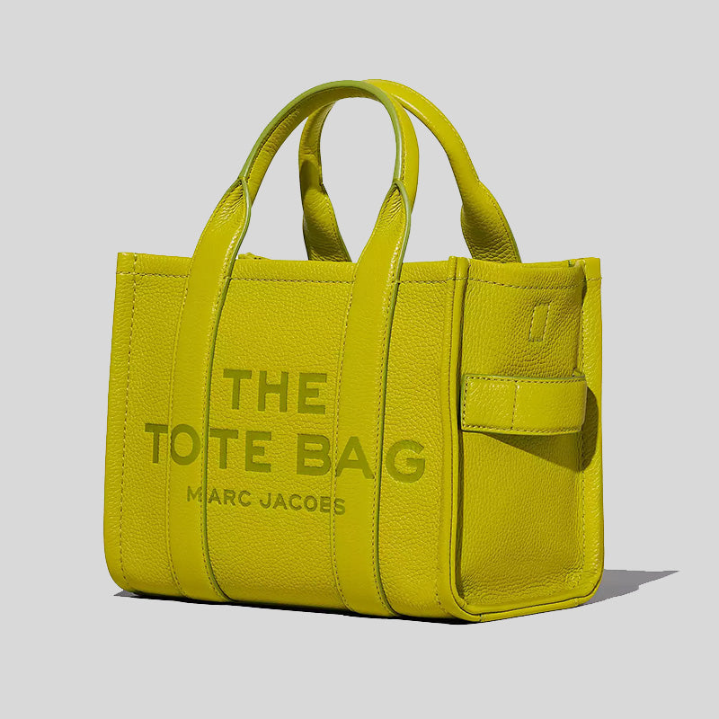 Marc Jacobs Leather The Tote Mini Traveler Tote Bag Citronelle H009L01SP21