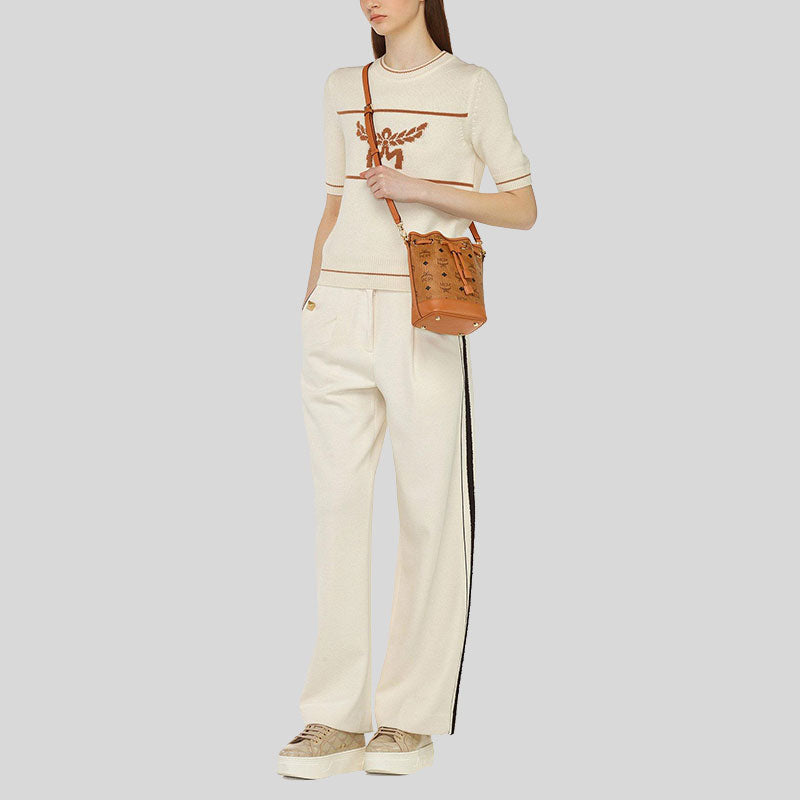 MCM Dessau Drawstring Bag In Visetos Cognac MWDCSDU03CO001