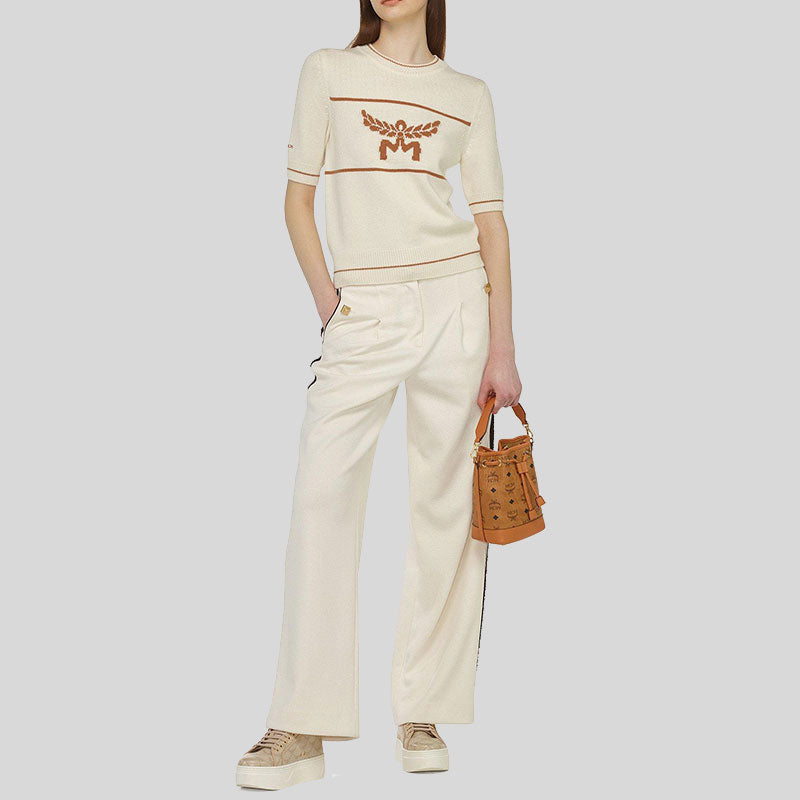 MCM Dessau Drawstring Bag In Visetos Cognac MWDCSDU03CO001
