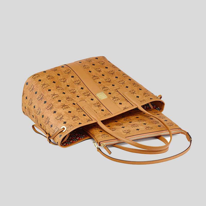 MCM Medium Reversible Liz Shopper in Visetos Cognac MWPCSVI01CO001