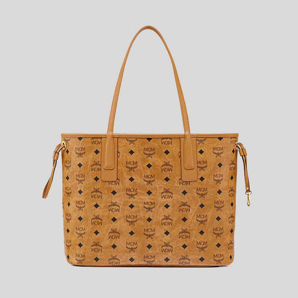 MCM Medium Reversible Liz Shopper in Visetos Cognac MWPCSVI01CO001