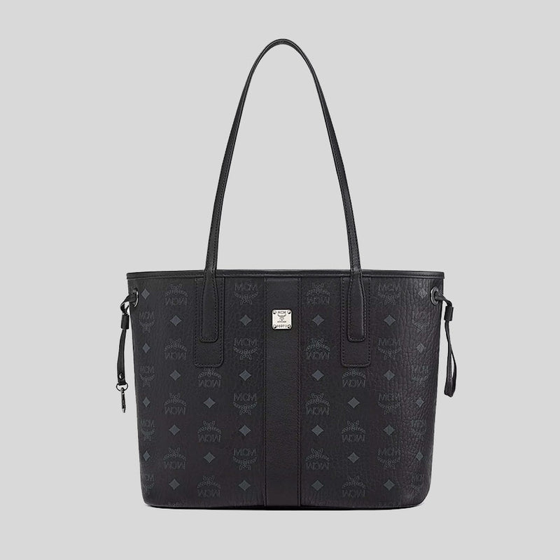 MCM Small Reversible Liz Shopper in Visetos Black MWPDSLR02BK001
