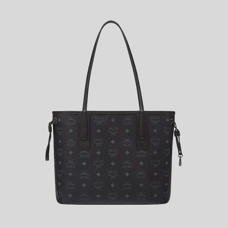 MCM Small Reversible Liz Shopper in Visetos Black MWPDSLR02BK001