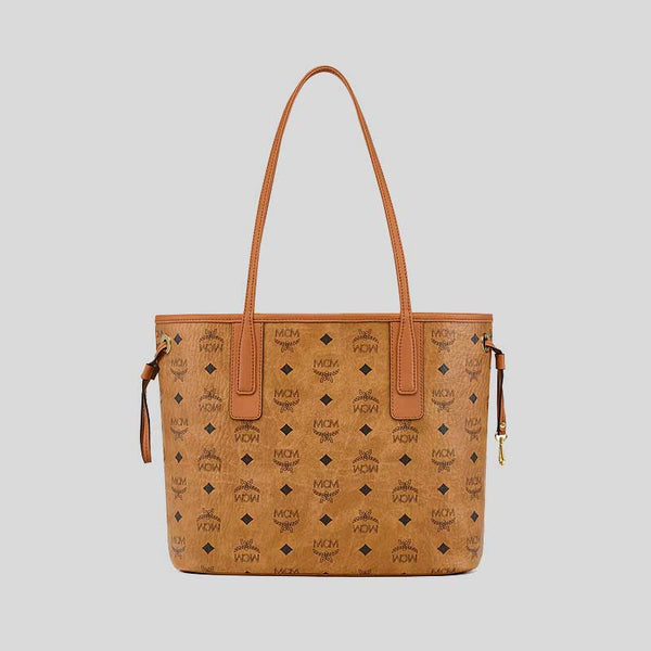 MCM Small Reversible Liz Shopper in Visetos Cognac MWPDSLR04CO001