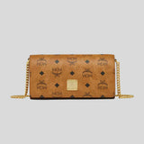 MCM Aren Shoulder Bag In Visetos Cognac MWREATA01CO001 lussocitta lusso citta