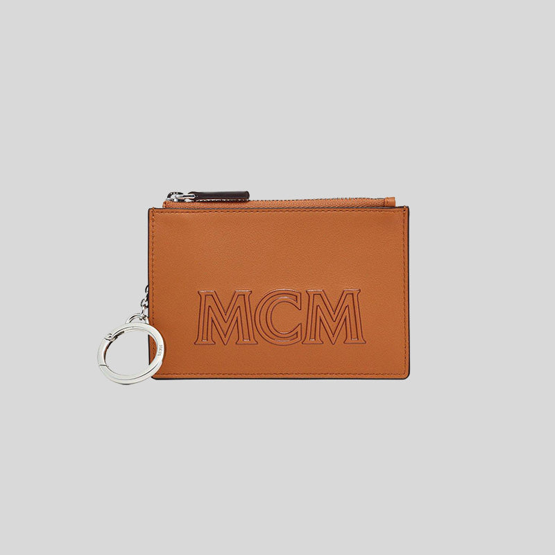 MCM Aren Key Pouch in Spanish Calf Leather Cognac MXKDATA01CO001