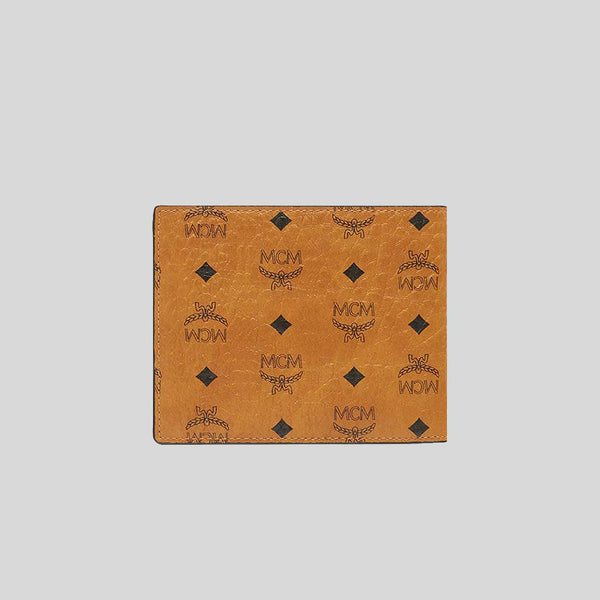 MCM Bifold Wallet In Visetos Original Cognac MXSAAVI04CO001