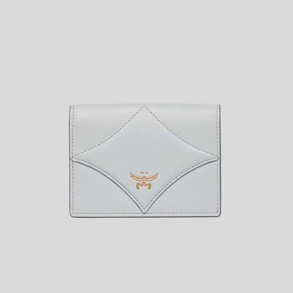 MCM Diamond Wallet in Calf Leather Ice Grey MYSEAAK01FR001 lussocitta lusso citta