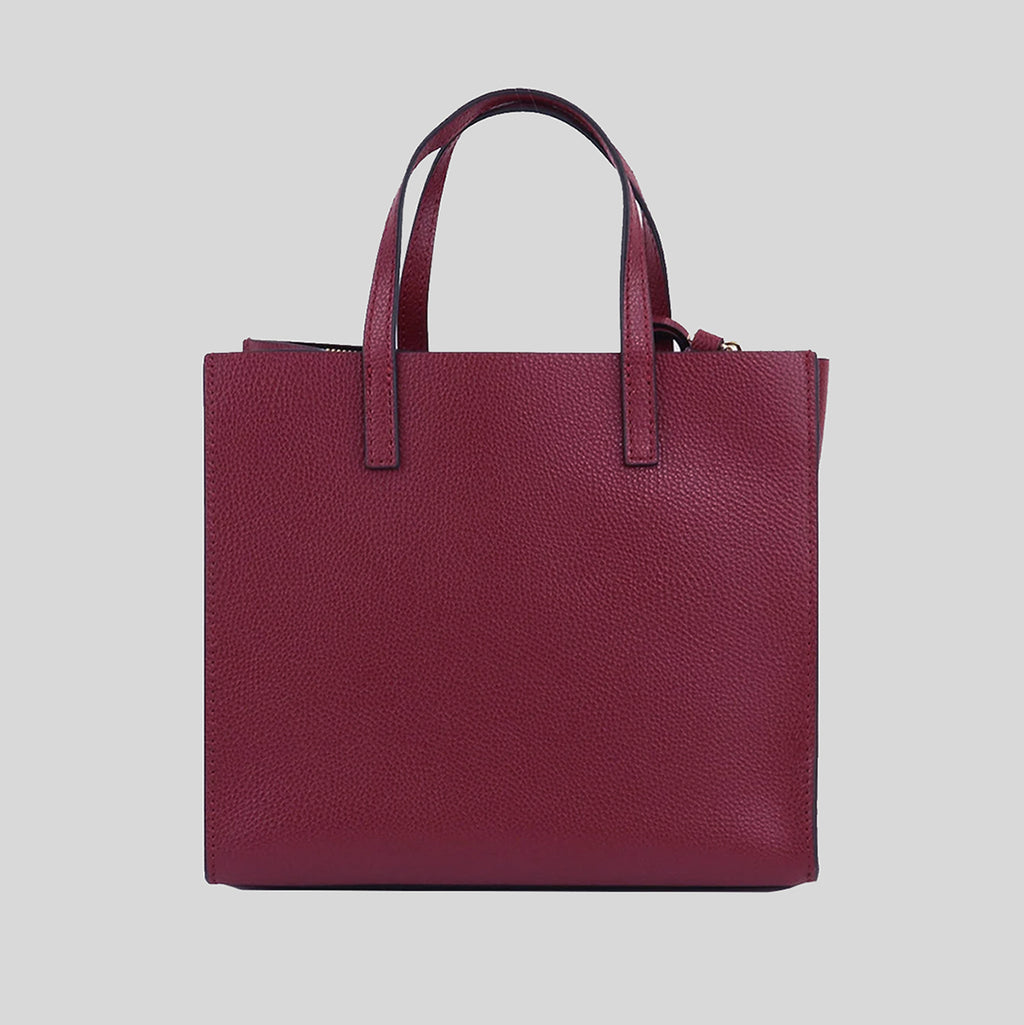 Marc Jacobs Mini Grind Coated Leather Tote Pomegranate M0015685 ...