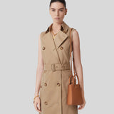 BURBERRY Grainy Leather Micro Frances Tote Warm Russet 80627021