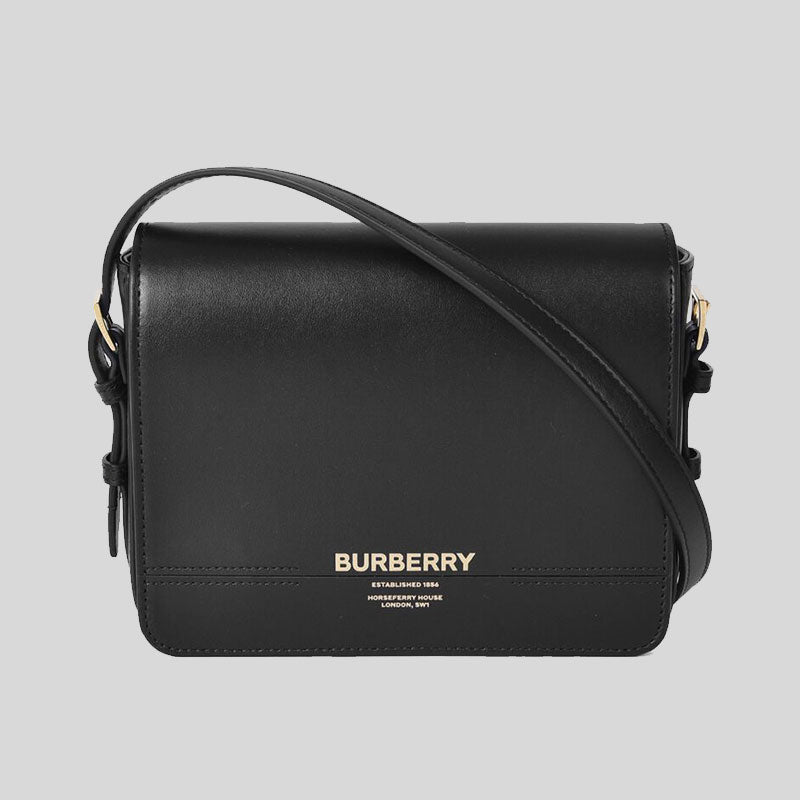 BURBERRY Small Grace Leather Crossbody Bag Black 80670351 lussocitta lusso città