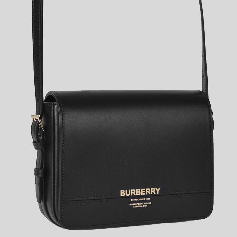 BURBERRY Small Grace Leather Crossbody Bag Black 80670351