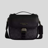 COACH Racer Crossbody Bag In Signature Canvas Charcoal/Black CBG13