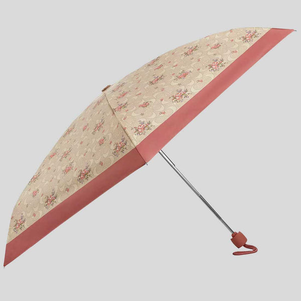 COACH Uv Protection Mini Umbrella With Floral Print Sand Multi CCS84