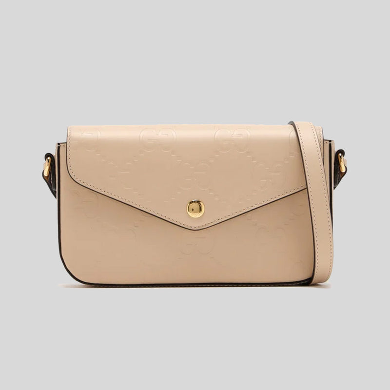 GUCCI Gilbert Calf Mini Shoulder/Crossbody Bag Beige 772794 lusso città lusso citta