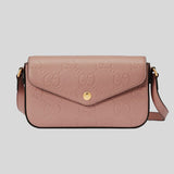 GUCCI Gilbert Calf Mini Shoulder/Crossbody Bag Dusty Rose 772794