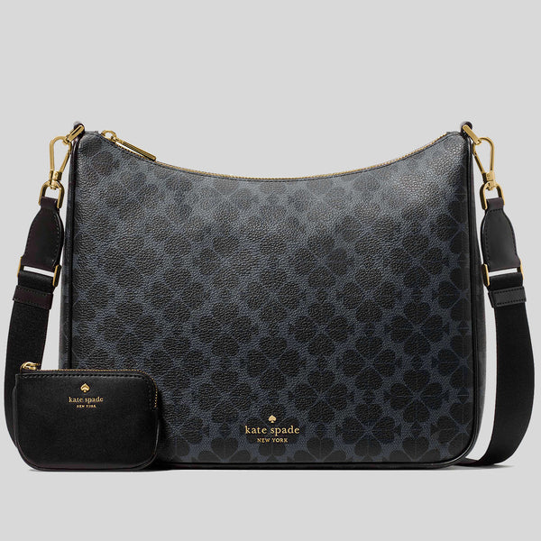 KATE SPADE Spade Flower Large Crossbody With Pouch Black KK148