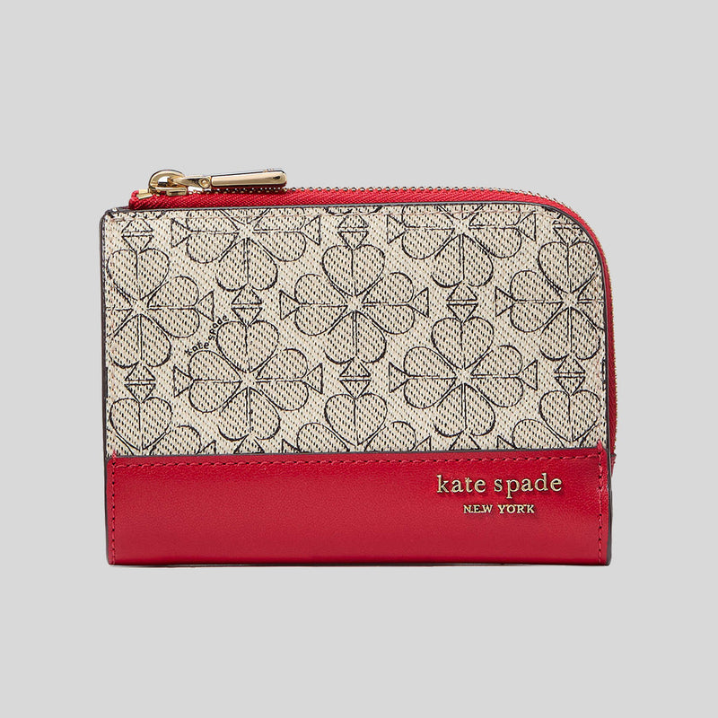 KATE SPADE Spade Flower Small Compact Wallet Cherry Rouge Multi KJ646