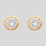 KATE SPADE Sparkling Stone Bezel Studs Clear/Gold KM166