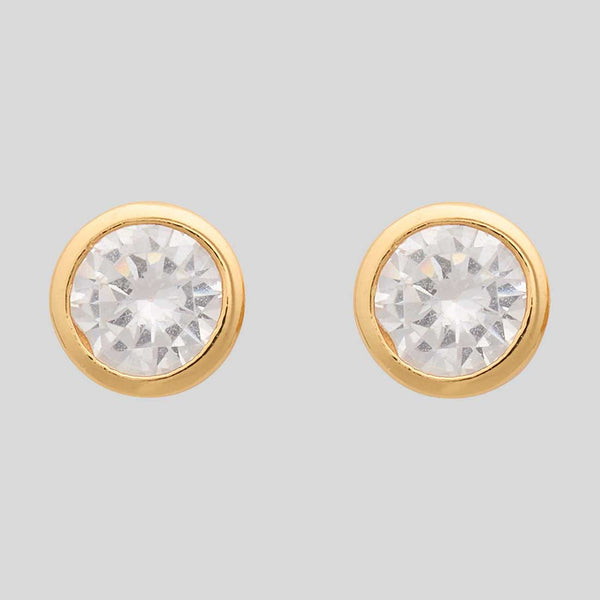 KATE SPADE Sparkling Stone Bezel Studs Clear/Gold KM166