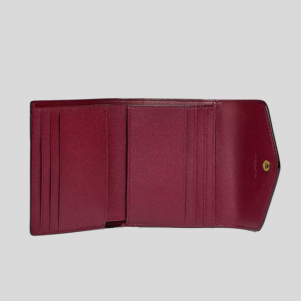 COACH Colorblock Coated Canvas Signature Wyn Small Wallet Tan Rust C2329