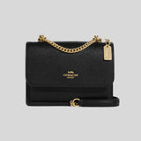 COACH Crossgrain Leather Mini Klare Crossbody Bag Black C9949