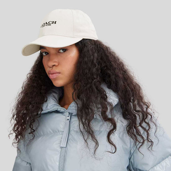 COACH Embroidered Baseball Hat Chalk CAA64