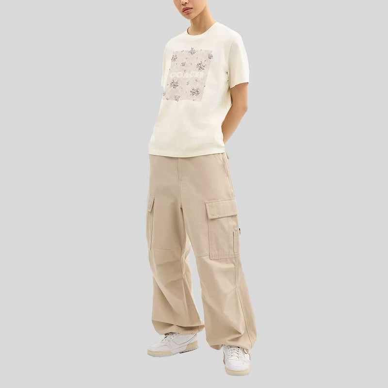 Spring Blossom Signature Square Classic T Shirt In Organic Cotton Cream CAH69