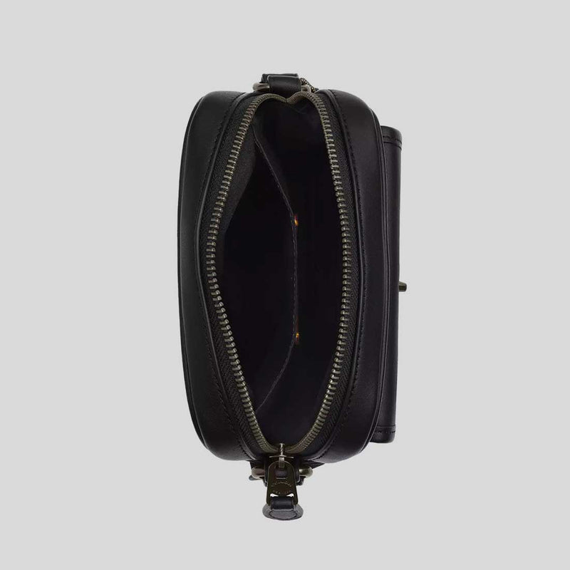 COACH Turnlock Crossbody Bag In Signature Canvas Charcoal/Black CAJ30
