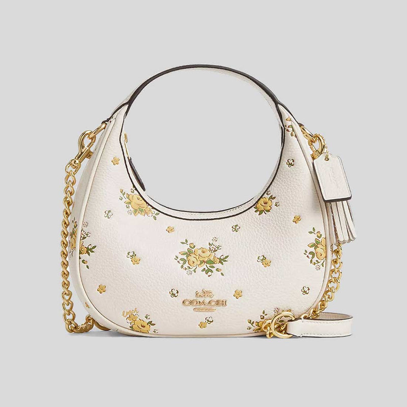 COACH Carmen Mini Crossbody Bag With Floral Print Chalk Multi CAK90