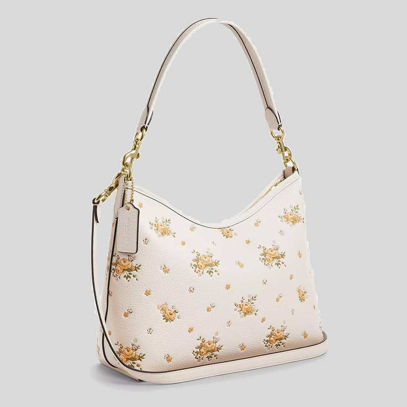 COACH Laurel Shoulder Bag With Floral Print Chalk Multi CAL43
