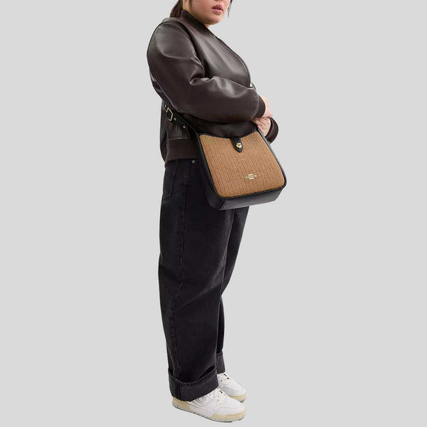 COACH Hadley Convertible Crossbody Bag Toast/Black CAL93