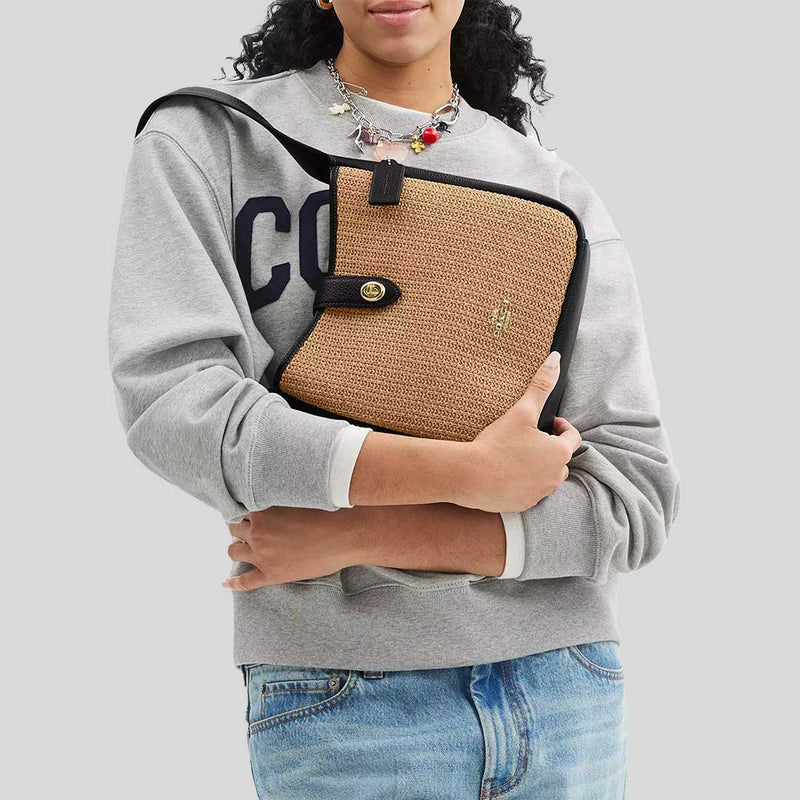 COACH Hadley Convertible Crossbody Bag Toast/Black CAL93