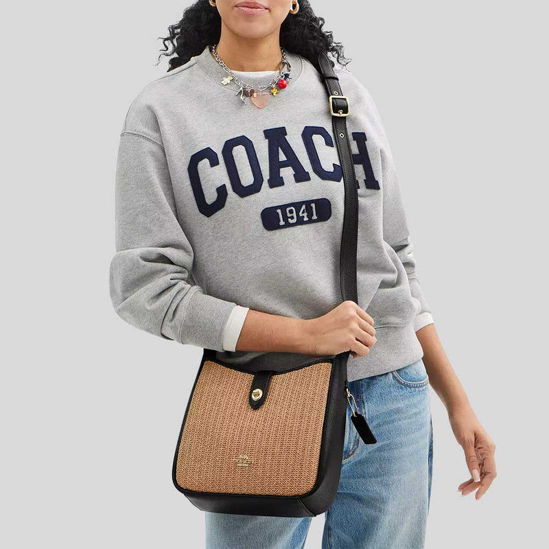 COACH Hadley Convertible Crossbody Bag Toast/Black CAL93
