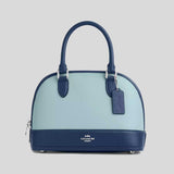 COACH Sabrina Satchel Bag In Colorblock Light Blue/Deep Blue CAM56