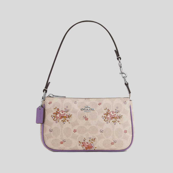 COACH Nolita 19 In Signature Canvas With Floral Print Sand Multi CAQ19