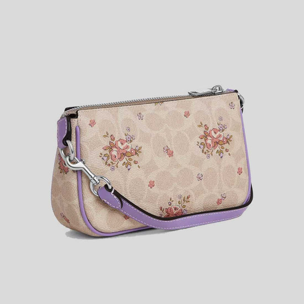 COACH Nolita 19 In Signature Canvas With Floral Print Sand Multi CAQ19